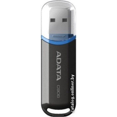USB2.0 32Gb ADATA C906 Classic (AC906-32G-RBK) пластик, с колпачком, черный