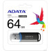 USB2.0 64Gb ADATA C906 Classic (AC906-64G-RBK), пластик, с колпачком, черный