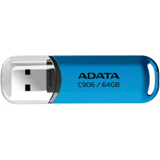 USB2.0 64Gb ADATA C906 Classic (AC906-64G-RWB), пластик, с колпачком, голубой