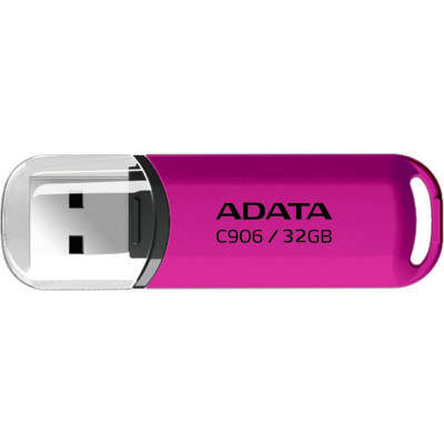 USB2.0 32Gb ADATA C906 Classic (AC906-32G-RPP), пластик, с колпачком, розовый