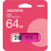 USB2.0 64Gb ADATA C906 Classic (AC906-64G-RPP), пластик, с колпачком, розовый
