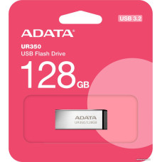 USB3.2 128Gb ADATA UR350 (UR350-128G-RSR/BK) USB 3.2 Type-A, металл, без колпачка, черный