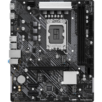 MB ASRock B760M-H2/M.2 Soc-1700 (B760) PCI-Ex16 2xPCI-Ex1 2xM.2+M.2(WI-FI) 2.5GbE LAN RAID 0/1/5/10 2xDDR5 7200MHz+ 2xHDMI mATX RTL
