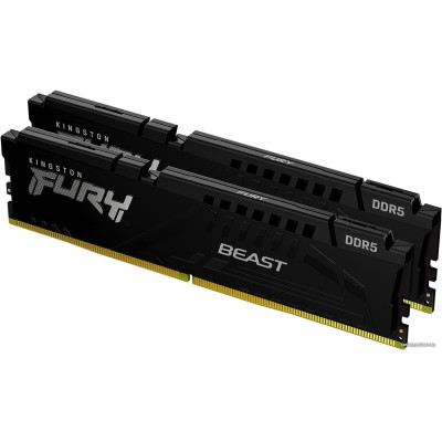 DDR5 16Gb KiTof2 PC-44800 5600MHz Kingston FURY Beast (KF556C36BBEK2-16) CL36-38-38 1.25v Black