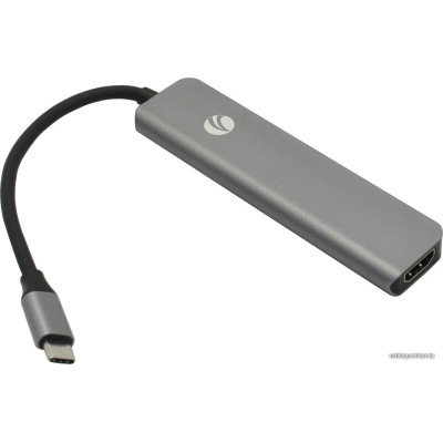 Адаптер USB-C male -> HDMI-A 4K@30Hz+2*USB3.0+TF+SD+PD VCOM (CU4371)