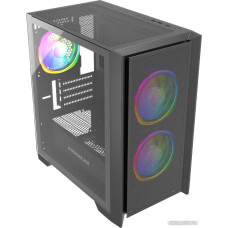 Корпус MicroATX Без БП Powercase Alisio Micro Z3B ARGB (CAMZB-A3) (Tempered Glass, 2xUSB 2.0, 1xUSB-A 3.2 5Гбит/с, 3x120