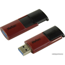 USB3.0 128Gb Netac U182 (NT03U182N-128G-30RE) USB 3.0 Type-A, пластик, выдвижной механизм, черный/красный