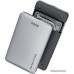 Бокс для накопителя Netac WH12 (NT07WH12-30CC) интерфейс SATA, до 2ТБ, подключение через USB 3.2 Gen1 Type-A (5 Гбит/с)/USB 3.2 Gen1 Type-C (5 Гбит/с), корпус алюминий