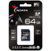 SDXC 64 Gb ADATA Premier (ASDX64GUI3V30S-R) (64 ГБ, класс 10, UHS-I) RETAIL