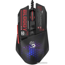 Мышь A4Tech Bloody W60 Max Mini черный оптическая (полноразмерная игровая мышь для ПК, проводная USB, сенсор оптический 
