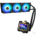 Система водяного охлаждения Thermalright Frozen Warframe 360 Black ARGB (F-WFRAME-360-BL-ARGB) / (LGA115X/1200/1700/2011/2066/FM1/FM2/FM2+/AM2/AM2+/AM3/AM3+/AM4/AM5) / LCD Display / 360mm / 3x120mm / PWM / Black