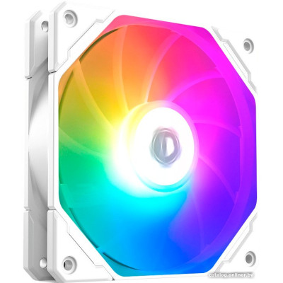 Вентилятор 120mm ID-Cooling TF-12025-PRO-ARGB WHITE (PWM, Low Noise, резиновые углы, ARGB подсветка, 700-1800об/мин)