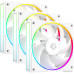Вентилятор 120mm ID-Cooling AF-127-ARGB-W TRIO (НАБОР 3 в 1) 120x120x27мм (PWM, Low Noise, резиновые углы, Addresable RGB, 500-2000об/мин) BOX