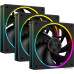 Вентилятор 120mm ID-Cooling AF-127-ARGB-K TRIO (НАБОР 3 в 1) 120x120x27мм (PWM, Low Noise, резиновые углы, Addresable RGB, 500-2000об/мин) BOX