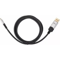 Кабельадаптер USB 3.1 Type-Cm --DP(m) 8K@60Hz, Alumi Shell, VCOM (CU422MCV-1.8M), 1.8m