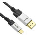 Кабельадаптер USB 3.1 Type-Cm -->DP(m) 8K@60Hz, Alumi Shell, VCOM (CU422MCV-1.8M), 1.8m