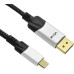 Кабельадаптер USB 3.1 Type-Cm -->DP(m) 8K@60Hz, Alumi Shell, VCOM (CU422MCV-1.8M), 1.8m