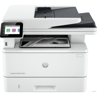 МФУ HP LaserJet Pro MFP 4103dw 2Z627A (МФУ, лазерный, черно-белый, формат A4 (210x297 мм), скорость ч/б печати 40 стр/мин, разрешение 1200 dpi, LAN, Wi-Fi)