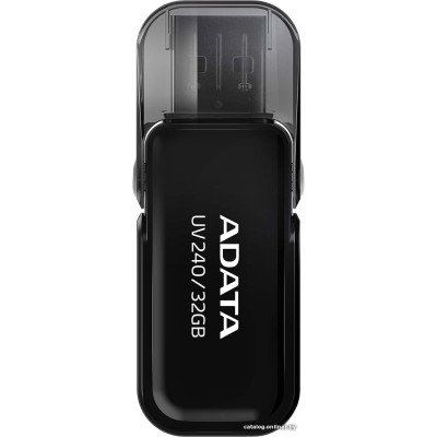 USB2.0 32Gb ADATA UV240 (AUV240-32G-RBK) USB 2.0 Type-A, пластик, раскладной корпус, черный