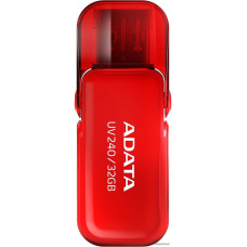 USB2.0 32Gb ADATA UV240 (AUV240-32G-RRD) USB 2.0 Type-A, пластик, раскладной корпус, красный