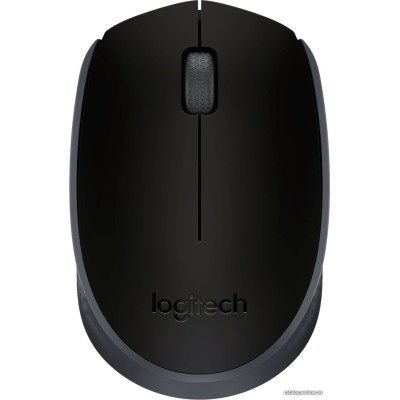 Мышь беспроводная Logitech M171 (910-004643) Black-grey USB 3btn+Roll (ноутбучная мышь для ПК, радио, сенсор оптический 1000 dpi, 3 кнопки, колесо с нажатием, цвет черный/серый)