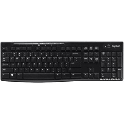 Клавиатура Беспроводная Logitech K270 Black (920-003058) Multimedia, USB (мультимедийная для ПК, интерфейс подключения - радио, цвет черный)