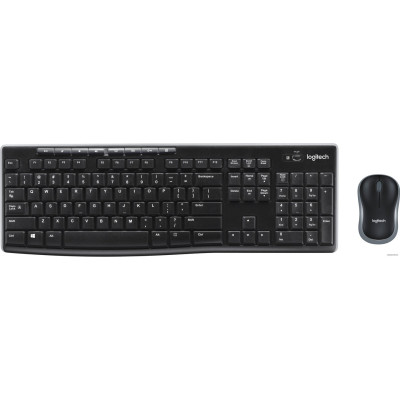 Комплект БЕСПРОВОДНОЙ Клавиатура + мышь Logitech MK270 Black (920-003381) (мышь беспроводная радио (сенсор оптический), клавиатура радио, цвет черный)