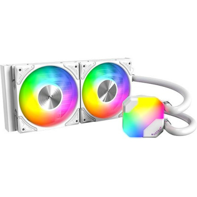 Система водяного охлаждения Montech HyperFlow ARGB 240 LGA 1700/1200/15X/2066AM3/AM4/AM5 (TDP 280W, DUAL FAN 120mm) White