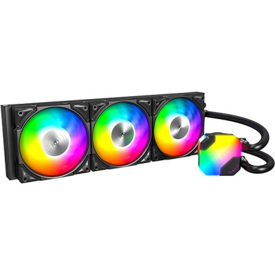 Система водяного охлаждения Montech HyperFlow ARGB 360 LGA 1700/1200/15X/2066/AM3/AM4/AM5 (TDP 350W, PWM, TRIPLE FAN 120mm) Black