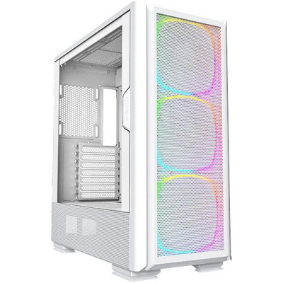 Корпус ATX Без БП Montech SKY TWO GX (MNT-ST-G-W) (Tempered Glass, 1xUSB 2.0, 1xUSB-A 3.2 5Гбит/с, 3x140mm ARGB FAN, HD Audio+Mic, VGA MAX 400mm, CPU MAX 168mm, пылевые фильтры) White