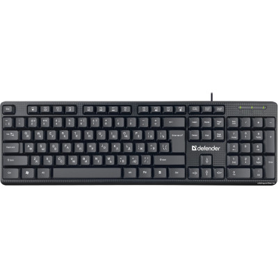 Клавиатура Defender Daily HB-162 (45162) (стандартная для ПК, мембранная, пластик, интерфейс подключения - USB, цвет черный)