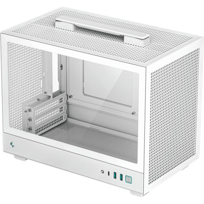 Корпус mini-ITX Без БП Deepcool CH160 WH (R-CH160-WHNGI0-G-1) (Tempered Glass, MESH сетка, 2xUSB 3.0, 1xType-C, HD Audio+Mic, VGA MAX 305mm, CPU MAX 172mm, пылевые фильтры) White