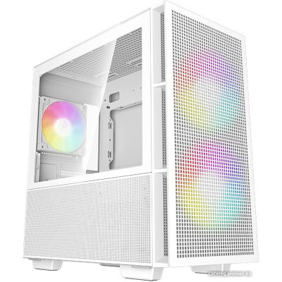 Корпус MicroATX Без БП Deepcool CH360 WH (R-CH360-WHAPE3-G-1) (Tempered Glass, 1xUSB-A 3.2 5Гбит/с, 1xUSB-C 3.2 5Гбит/с, 3x120mm ARGB Fan, HD Audio+Mic, 1x3.5