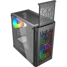 Корпус MicroATX Без БП Powercase Mistral Micro D3B ARGB (CMMDB-A3) (Tempered Glass, 2xUSB 2.0, 1xUSB-A 3.2 5Гбит/с, 2x 1