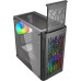 Корпус MicroATX Без БП Powercase Mistral Micro D3B ARGB (CMMDB-A3) (Tempered Glass, 2xUSB 2.0, 1xUSB-A 3.2 5Гбит/с, 2x 140mm ARGB PWM+1x 120mm ARGB PWM HD Audio+Mic, VGA MAX 305mm, CPU MAX 160mm, пылевые фильтры) Black