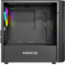 Корпус MicroATX Без БП Powercase Mistral Micro D3B ARGB (CMMDB-A3) (Tempered Glass, 2xUSB 2.0, 1xUSB-A 3.2 5Гбит/с, 2x 140mm ARGB PWM+1x 120mm ARGB PWM HD Audio+Mic, VGA MAX 305mm, CPU MAX 160mm, пылевые фильтры) Black