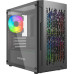 Корпус MicroATX Без БП Powercase Mistral Micro D3B ARGB (CMMDB-A3) (Tempered Glass, 2xUSB 2.0, 1xUSB-A 3.2 5Гбит/с, 2x 140mm ARGB PWM+1x 120mm ARGB PWM HD Audio+Mic, VGA MAX 305mm, CPU MAX 160mm, пылевые фильтры) Black