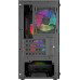 Корпус MicroATX Без БП Powercase Mistral Micro D3B ARGB (CMMDB-A3) (Tempered Glass, 2xUSB 2.0, 1xUSB-A 3.2 5Гбит/с, 2x 140mm ARGB PWM+1x 120mm ARGB PWM HD Audio+Mic, VGA MAX 305mm, CPU MAX 160mm, пылевые фильтры) Black