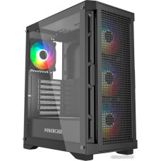 Корпус ATX Без БП Powercase Ultimate Black (CUB-A4) (Tempered Glass, 2xUSB 2.0, 1xUSB-A 3.2 5Гбит/с, 4x120mm ARGB fans, 