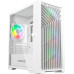 Корпус MicroATX Без БП Powercase Mistral Micro X4W (CMMXW-L4) (Tempered Glass, 2xUSB 2.0, 1xUSB-A 3.2 5Гбит/с, 4х120mm 5-color fan, HD Audio+Mic, VGA MAX 300mm, CPU MAX 160mm, пылевые фильтры) White
