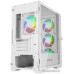 Корпус MicroATX Без БП Powercase Mistral Micro X4W (CMMXW-L4) (Tempered Glass, 2xUSB 2.0, 1xUSB-A 3.2 5Гбит/с, 4х120mm 5-color fan, HD Audio+Mic, VGA MAX 300mm, CPU MAX 160mm, пылевые фильтры) White