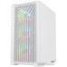 Корпус MicroATX Без БП Powercase Mistral Micro X4W (CMMXW-L4) (Tempered Glass, 2xUSB 2.0, 1xUSB-A 3.2 5Гбит/с, 4х120mm 5-color fan, HD Audio+Mic, VGA MAX 300mm, CPU MAX 160mm, пылевые фильтры) White