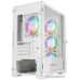 Корпус MicroATX Без БП Powercase Alisio Micro X4W V2 (CAMCXW-A4) (Tempered Glass, 2xUSB 2.0, 1xUSB-A 3.2 5Гбит/с, 4х120mm ARGB fans, ARGB HUB, HD Audio+Mic, VGA MAX 305mm, CPU MAX 160mm, пылевые фильтры) White