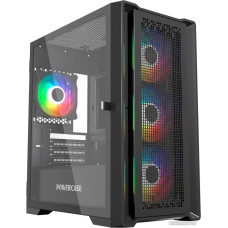 Корпус MicroATX Без БП Powercase ByteFlow Micro Black (CAMBFB-A4) (Tempered Glass, 2xUSB 2.0, 1xUSB-A 3.2 5Гбит/с, 4х120