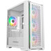 Корпус MicroATX Без БП Powercase ByteFlow Micro White (CAMBFW-A4) (Tempered Glass, 2xUSB 2.0, 1xUSB-A 3.2 5Гбит/с, 4х120mm ARGB fans, ARGB HUB, HD Audio+Mic, VGA MAX 305mm, CPU MAX 160mm, пылевые фильтры) White
