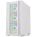 Корпус MicroATX Без БП Powercase ByteFlow Micro White (CAMBFW-A4) (Tempered Glass, 2xUSB 2.0, 1xUSB-A 3.2 5Гбит/с, 4х120mm ARGB fans, ARGB HUB, HD Audio+Mic, VGA MAX 305mm, CPU MAX 160mm, пылевые фильтры) White