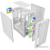 Корпус MicroATX Без БП Powercase ByteFlow Micro White (CAMBFW-A4) (Tempered Glass, 2xUSB 2.0, 1xUSB-A 3.2 5Гбит/с, 4х120mm ARGB fans, ARGB HUB, HD Audio+Mic, VGA MAX 305mm, CPU MAX 160mm, пылевые фильтры) White