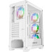 Корпус ATX Без БП Powercase Ultimate White (CUW-A4) (Tempered Glass, 2xUSB 2.0, 1xUSB-A 3.2 5Гбит/с, 4х120mm ARGB fans, ARGB HUB, HD Audio+Mic, VGA MAX 320mm, CPU MAX 155mm, пылевые фильтры) White