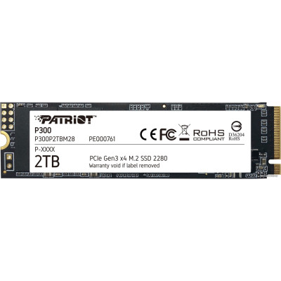 SSD M.2 2280 M PCI Express 3.0 x4 Patriot 2Tb P300 (P300P2TBM28) 2100/1650 MBps