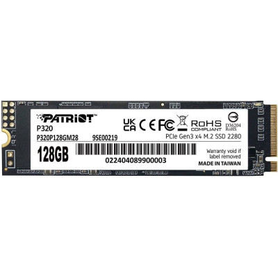 SSD M.2 2280 M PCI Express 3.0 x4 Patriot 128GB P320 (P320P128GM28) 1600/1000 MBps